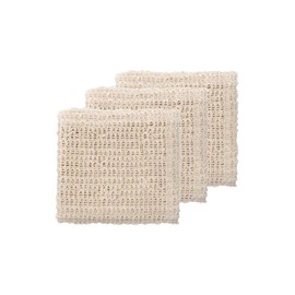Shea Radiance Sisal Exfoliating Washcloth- 100% Renewable Sisal Fiber - Eco Friendly & Biodegradable Body Scrubber (3 Pack)