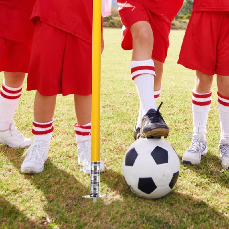 Kisangel Flagpole Spring-Mounted Spike Soccer Pole Fixing Stake Flagpole Base