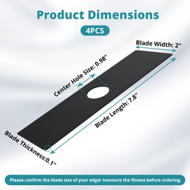 ranwin Multi-Head Edger Blade 7.8 Inch - Direct Replacement for EGO Power+ EA0800 – Fits ME0801 & ME0800 Edger Models - 0.98 Inch Center Hole（ 4pack-Black）