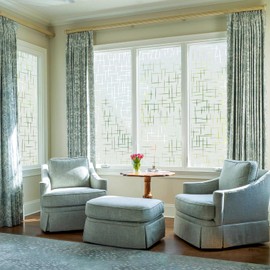 rabbitgoo Window Privacy Film Frosted Glass Window Film, Static Cling Sun Blocking Frosting Door Window Cover for Home, Decorative Window Sticker House Tint, Cross Pattern 29.5 x 78.7 inches