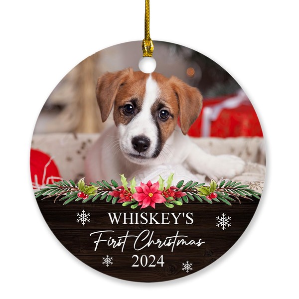 First Christmas Ornament, Custom New Dog Keepsake Present, Dog's 1st