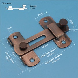 Pack of 2 Stainless Steel Flip Latch Gate Locks, Stainless Steel Door Latch with Screws, Security Door Lock for Door, Window, Furniture, Bathroom, Sliding Door Lock