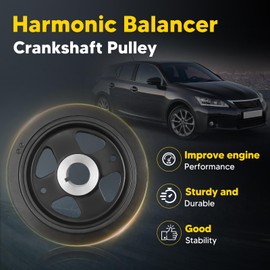 594-404 Engine Harmonic Balancer Crankshaft Pulley - DOHC L4 1.8L - Compatible with Toyota, Scion & Lexus Cars - Prius, Corolla 09-17, Matrix 09-14, xD, iM, CT200h 11-17 & More, for# 1347037020