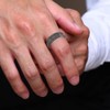 VA JENT Men Tungsten Ring, Black Tungsten Carbide Rings For