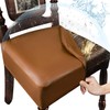WUSOUPU Leather Seat Covers for Dining Room Chairs Set of