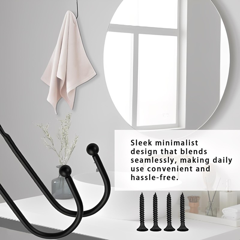 2 Pcs Small Curtain Tie Backs Hooks with 4 Pcs