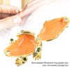 Rhinestone Frog Jewelry Box Painted Electroplated Frog Figurine Jewelry Boxes