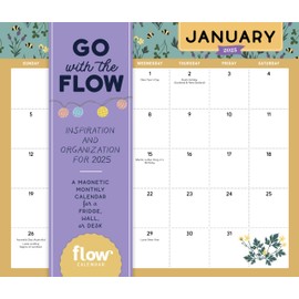 Go with the Flow: Inspiration and Organization for 2025: A Magnetic Monthly Calendar for a Fridge, Wall, or Desk
