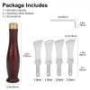 NSIoutlet 6PCS Leather Craft Edge Creaser Tool Kit with Wood