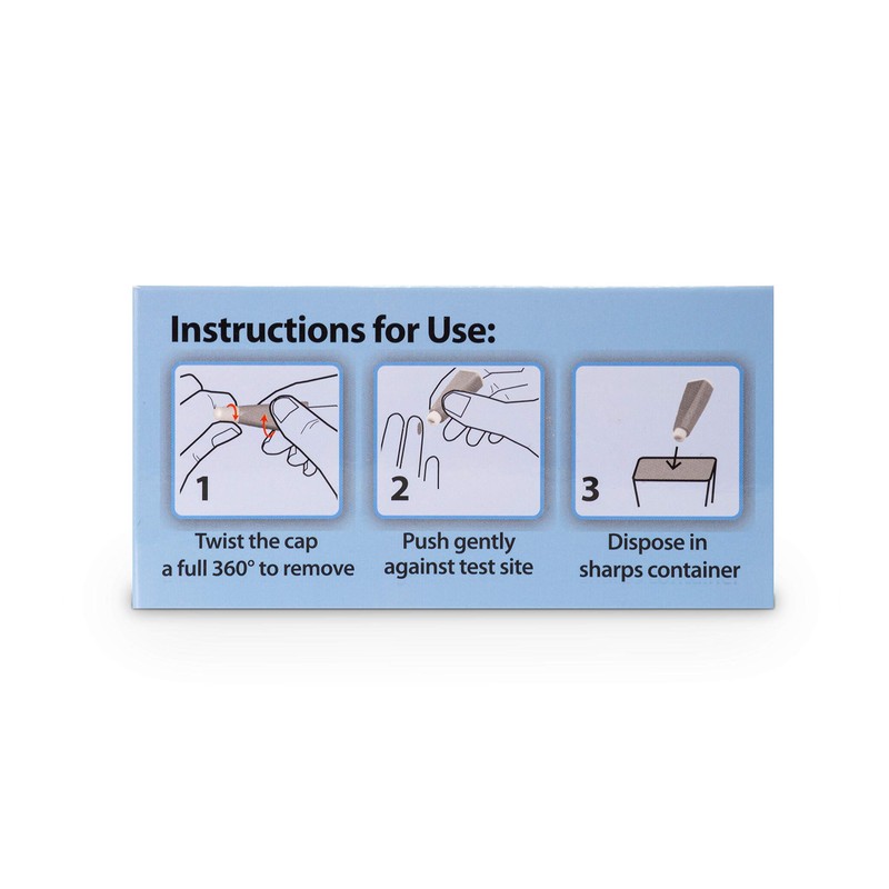 ReadyLance, Pressure Activated Safety Lancets, 100 Lancets, 30Gx1.0MM, Light Blue