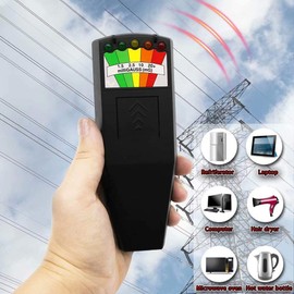 JahyShow Emf Meter Ghost Hunting: Emf Meter Radiation Detector for EF RF MF - Handheld Emf Detector or Home and Office Emf Inspections, Black