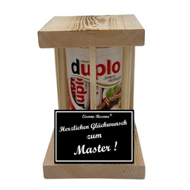 duplo Deadbolt – Emergency Reserve – Wooden Sticks – Congratulations on the Master – Master Gift – The Sweet Funny Wooden Gift Idea for Men and Women
