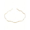 NORMAK Thin Simple Wave Gold Headband Painless, Gorgeous, Stylish, Korean