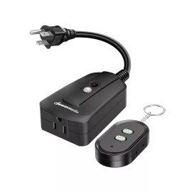DEWENWILS Outdoor Wireless Remote Control Outlet Switch 100ft Range Weatherproof