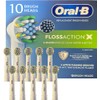 Floss Action Replacement Heads - Electric Toothbrush Heads 10-Count -