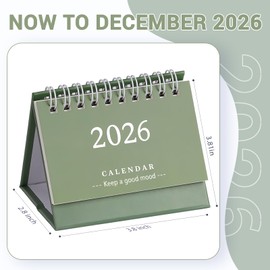 8/16 Mini Desk Calendar 2026, Mini Desk Calendar 2025-2026 - Runs From July 2025 until December 2026, Small Desktop Calendar Thick Paper Twin-Wire Binding for Home Office School (16pcs)