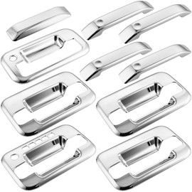 MotorbyMotor 5 Pcs Chrome Exterior Door Handle Tailgate Covers Fits for 2004 2005 2006 2007 2008 2009 2010 2011 2012 2013 2014 Ford F-150 Car Door Handle (with KeyPad Cutout)