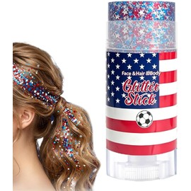 Purpurina Corporal Maquillaje holográfico patriótico Gel de purpurina corporal brillante para mujer Para Concierto Festival Musical Discoteca Carnaval
