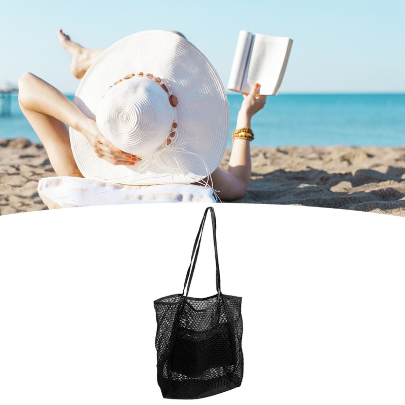 Mesh Beach Handbag Large Capacity Quick Dry Multifunctional Breathable Shopping