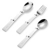 HARY 3pcs Folding Spoon and Fork for Thermos Food,Multi-Functional Stainless