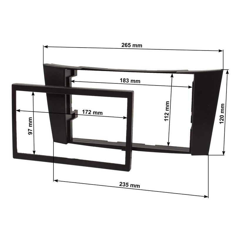 Double DIN Radio Faceplate Set for Mercedes E Class W