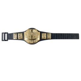 Figures Toy Company Steel Cage Championship Belt for WWE & AEW Wrestling Action Figures