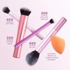 Makeup Brush Set, 4 Makeup Brushes and 2 Blender Sponges