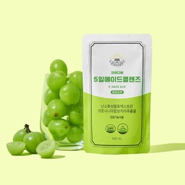 Jayu Dabang 5-Day Ade Cleanse Green Grape Flavor 5p, 5 pieces, 100ml / 자유다방 5일 에이드 클렌즈 청포도맛 5p, 5개, 100ml
