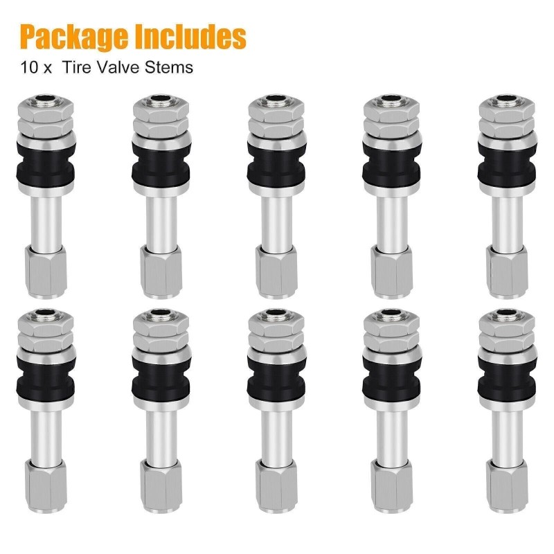 GEARZAAR 10* Stainless Steel Wheel Tire Valve Stems Hight Pressure