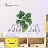 Condessacity ウォールステッカー 猫 植物 おしゃれ 北欧 ウォールシール 観葉植物 鉢植え ウォールすてっかー