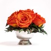 ROSEMARIE SCHULZ Heidelberg Infinity Roses in Silver Flower Bowl -