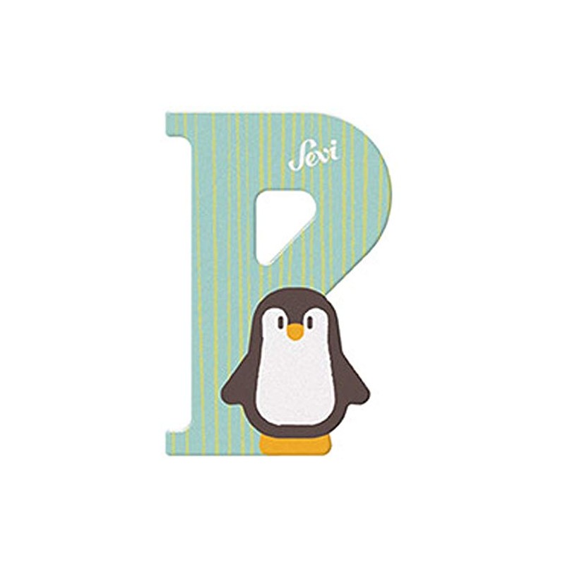 Sevi 83016 Letter P Penguin Multi-Coloured Approx. 10 x 7.5