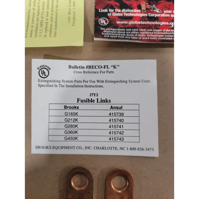 Globe Technologies Corporation Lot Of 2 X 450*F 232*C Fusible