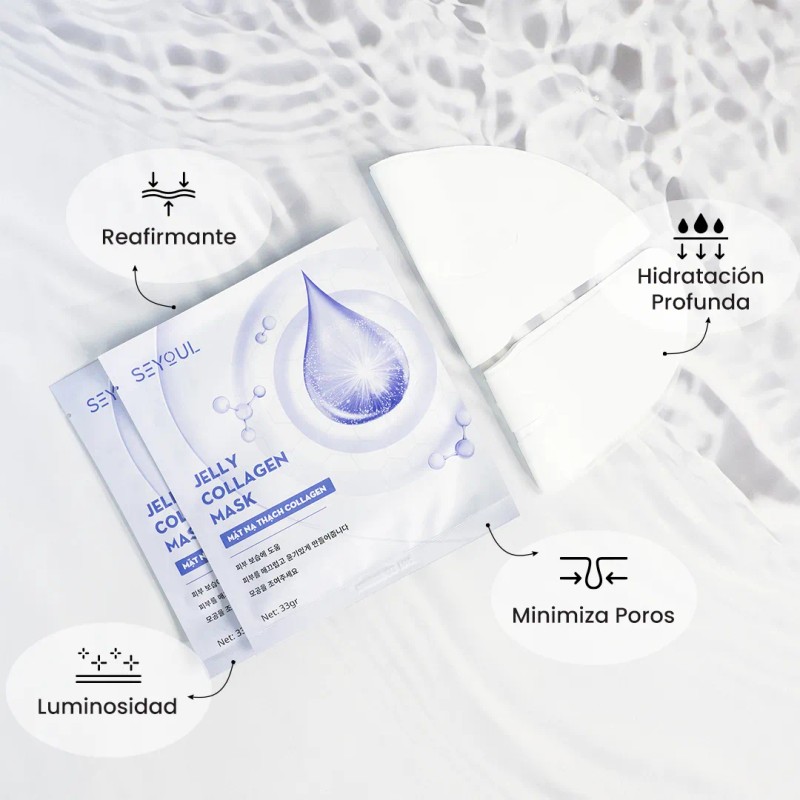 Seyoul Mascarilla De Gelatina Hidratante, 5 Mascarillas/caja Normal