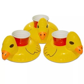 Inflatable Inflable Salvavidas Pato Porta Vaso Alberca Piscina Fiesta