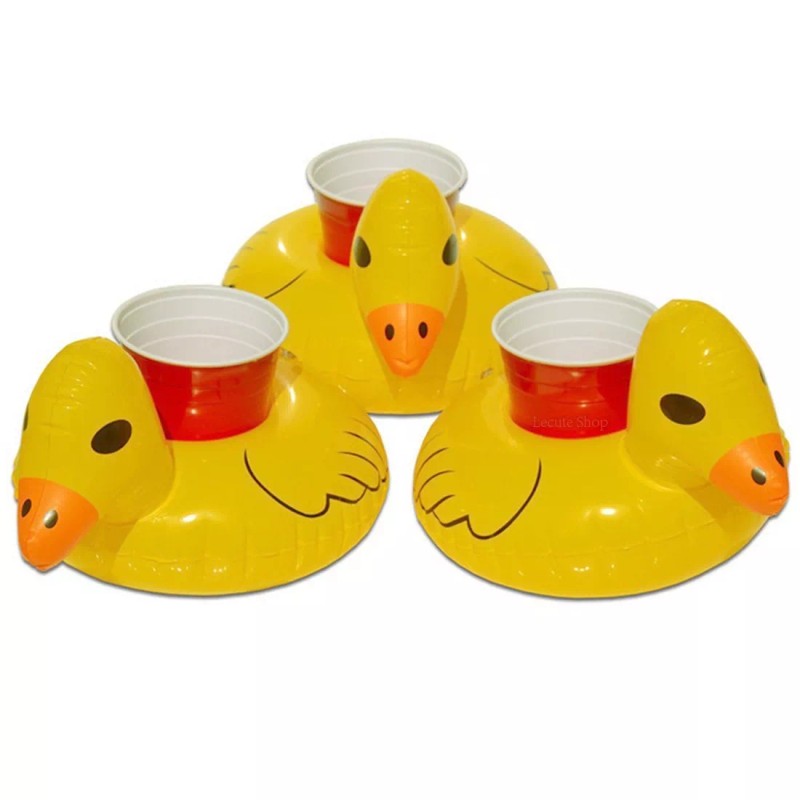 Inflatable Inflable Salvavidas Pato Porta Vaso Alberca Piscina Fiesta