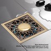 Floor Drain Metal Squared Retro Style Water Drainage Shower Drain