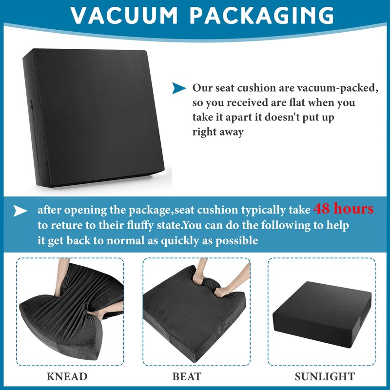 Menkxi Recliner Cushions for Elderly, Thicken Memory Foam Seat Cushion,