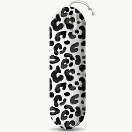 White Leopard Print Plastic Bag Holder, Wall Mount Grocery Bags Organizer, Animal Car Trash Bags, Kitchen Housewarming Gifts for Women Family Friends Grandma Mom, Kitchen Pattern Garbage Bag 60