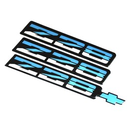 Set New Z28 Rocker Panel & Rear Bumper Emblem Replacement for 82-92 Camaro 9192Z28 (Blue)