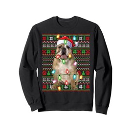 English Bulldog Xmas Lights Ugly Christmas Sweaters Sweatshirt