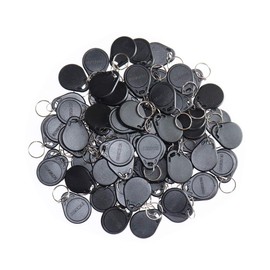 Getmorv 100PCS 125KHz RFID Key Fob Contactless Keyfob Proximity ID Card Token Tag Keypad Card for Door Lock Entry Access Control System Wholesale Read Only (Black)