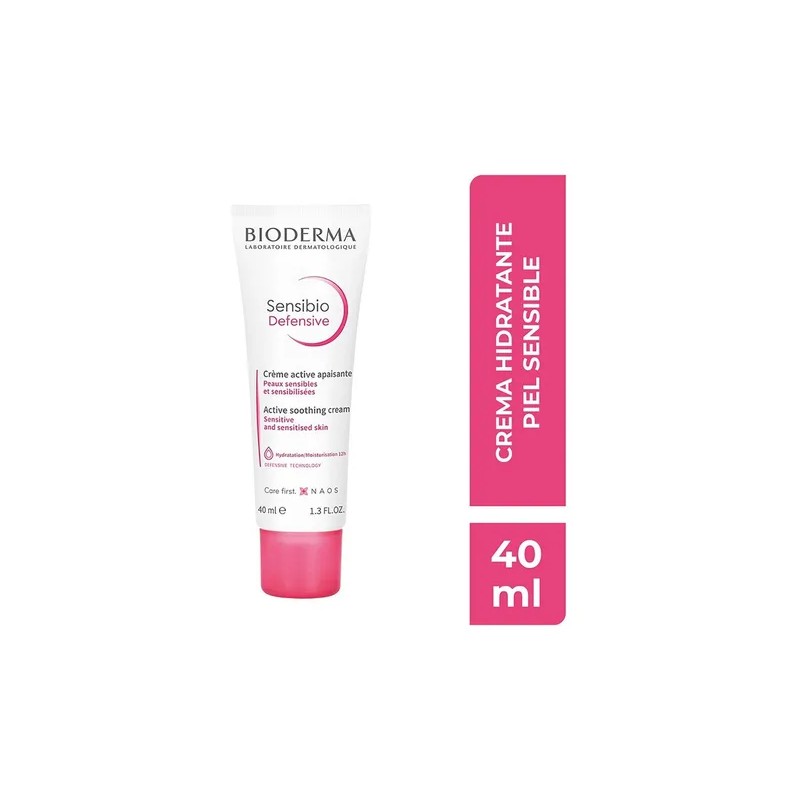 B_Bioderma Sensibio Defensive Crema, Hidrata Piel Sensible 40m-Ñ.
