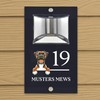 Custom Signs Solar Illuminated Modern Anthracite House Number Sign 24cm