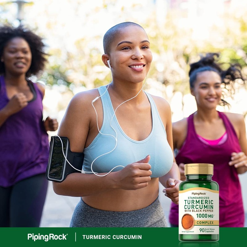 Piping Rock Turmeric Curcumin with Black Pepper 1000mg | 90