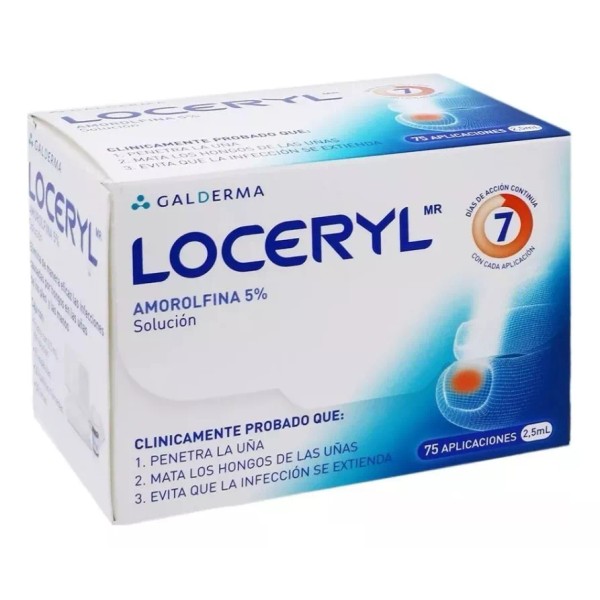 Loceryl 5% Tratamiento Hongos Pies Y Manos 75 Aplicaciones