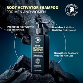 Champú activador de raíces para hombres: champú para el crecimiento del cabello para la pérdida y adelgazamiento del cabello - Champú para el crecimie