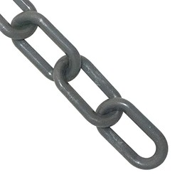 Mr. Chain Plastic Barrier Chain, Slate Gray, 5-Inch Link Diameter, 25-Foot Length (60057-25)