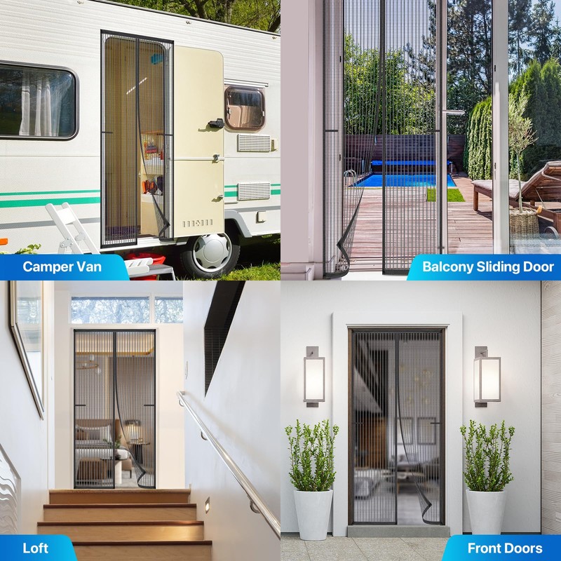 LOVIGA Heavy Duty Magnetic Screen Door 40 x 83 in,