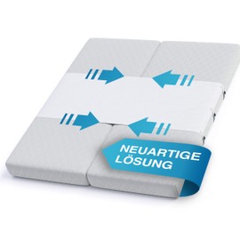 Briliantwerk® Love Bridge for Mattresses 200 cm, No Slipping, Innovative Solution as a Gap Filler for Mattresses for Families and Couples, Bed Bridge is Attached in < 5 Minutes